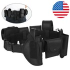 10 In1 Tactical Duty Belt Adjustable Black Police Security Guard Duty Belt Kit