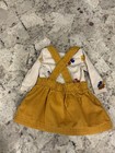 Carter s Baby Girls Newborn Yellow Floral Dress   Long Sleeve Shirt Outfit Set