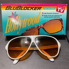 Rare Blue Blocker White Sunglasses 0400 Malenium Lens Vintage 1994 Retro Glam