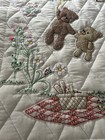 Handmade Vintage Baby Crib Quilt  bears And Honey   40 X 60     Unisex Nursery