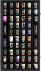 New Shot Glass Display Case Cabinet Lockable Wall Rack Uv Protection Acrylic