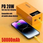 50000mah Power Bank Fast Charger Large Capacity Portable Mobile External Battery