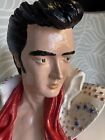 Vintage Elvis Presley Chalk Ware Bust - Rare And Collectable Piece Rock And Roll