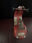 Vintage-style Metal Model Of A Red Vespa Scooter 