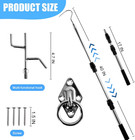 Stainless Steel Telescoping Pole With Hook  17 -35  Extendable Pole For Attic Pu