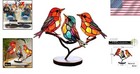 Durable Metal Bird Decor - Perfect Gift Set For Bird Lovers   Home Aficionados