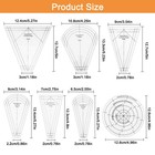 10 Pcs Acrylic Quilting Ruler Set Transparent Patchwork Templates For Diy Sewing