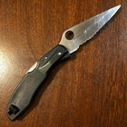 Vintage 90s Spyderco C10psbk Endura Clipit Japan Black Folding Pocket Knife Gen1