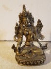 Brass Tibetan Buddhist  Goddess Statue