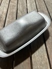 Vintage Wilton Armetale Pewter Butter Dish Mount Joy Pa  With Glass Insert   Usa