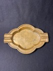 Vintage A k  India 2854 P  Very Thick Heavy Solid Brass Cigar Ashtray
