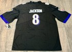 Lamar Jackson  8 Black Baltimore Ravens Men s Football Jersey_nwt_2xl