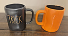 Set Of 2 Rae Dunn Halloween Mugs Double S Trick Treat   Spooky Magenta 192 185