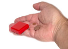Phantom Penny To Dime Magic Trick Mini Shrinking Vanishing Pocket Set Block Coin