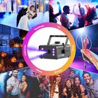 6 Led Fog Smoke Machine 1500w Low Lying Indoor Outdoor 1l Fog Maker W  Rgb Light