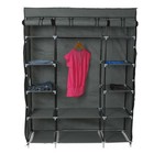 Portable Wardrobe Clothes Armoire Closet Storage Shoe Shelves Non-woven Fabric