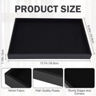 Black Velvet Jewelry Tray For Drawers Black Jewelry Display Tray Stackable Jewel