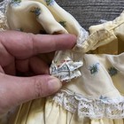 Vintage Baby Girl Dress   Bonnet Prim N Pretty By Pioneer  Yellow Cotton 1950s