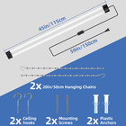 1 - 20pack 4ft Linkable Led Shop Light For Garage  4400lm Utility Light Fixture