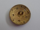 Victorian French Champleve Enamel Shank Button Pink Floral With Cut Steel Rivets