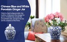 Chinese Blue And White Porcelain Ginger Jar Tea Storage Jar With Lid Table