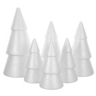  6pcs White Foam Christmas Tree Forms Diy Tree Shaped Foam Cones Polystyrene