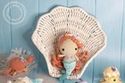Handmade Crochet Ocean Toy Set  5 Toys  Mermaid Ariel Baby Gift Montessori