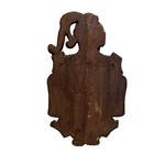 Coat Of Arms Family Crest Plaque Wooden Carved Vintage Shield Knight 28   x16   