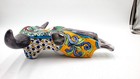 Talavera Hanging Cow Skull  Mexican Pottery Folk Art Longhorn Home Decor 10 