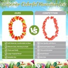 Seifar 50 Pcs Hawaiian Leis For Luau Party Hawaii Leis Bulk Colorful Silk Flower
