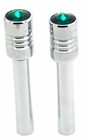 Door Lock Knobs Screw-on Green Jewel Chrome Aluminum 1 2  I d  Gg 50863 Pair