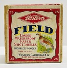 Vintage Western Field Loaded Waterproof Paper Shells  12 Ga Two Piece Empty Box 