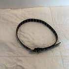 Calvin Klein Jeans Unisex Black Leather Grommet Belt Double Prong