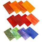 Litmind 12 Sheets Variety Stained Glass Sheets Pack   Assorted Colors   Sizes 