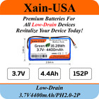 Xain-usa  3 7v 4400mah Rechargeable Li-ion Battery With Jst-ph2 2-pin Plug   Pcb