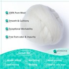 Natural Wool Roving  8 Oz  Best For Needle Felting  Handcrafts And Spinning     