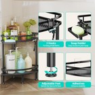 Corner Shower Caddy Stand  2 Tier Rustproof Organizer W  Soap Holder Hooks
