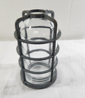 Vtg  Glass Globe And Cage For Explosion Proof Industrial Fixture Major