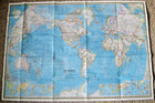 Nos Vintage 1970 The World Map  National Geographic  How Man Pollutes W insets