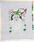 Jacqueline Designs Hand Painted Needlepoint Canvas  wizard Of Spring - 8 by 6 