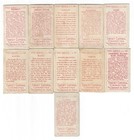 C1910s T58 Sweet Caporal Tobacco Cards - Fish Series - Mixed Lot Of 11 Different