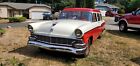 1956 Ford Country Deluxe Chrome 1956 Ford Country Wagon Red Rwd Automatic Deluxe Chrome