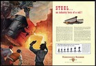 1946 Pennsylvania Railroad Steel Industry   Eversharp   Dodge Car Print Ad 2page