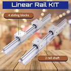 2pcs Sbr16 300-2000mm Linear Slide Rail Guide With 4 Sbr16uu Bearing Block