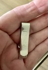 Vtg Hayward Signed Tie Bar Silver Tone Engine Turned Monogram Retro Men Clip