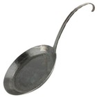 Hand Forged Medieval Frying Pan 11  Iron Steel Camp Skillet Open Fire Cookware