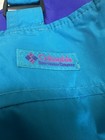 Columbia Women   s Xl Snow Bib Pants Turquoise   Purple Insulated 30  Inseam Nwot