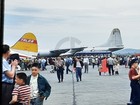 Taola Transocean Air Lines Plane Tail   Bomber At Air Show  1950 s 35mm Slide