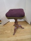 Antique Piano Adjustable Swivel Stool Cast Iron Cabriole Legs 20 To 23  T 1900s