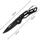 Tactical Folding Knife Portable Tool For Outdoor Survival With Carabiner Clip Us
